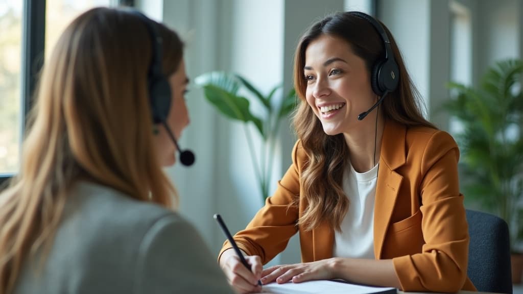 A NewHorizon consultant on a video call with a client